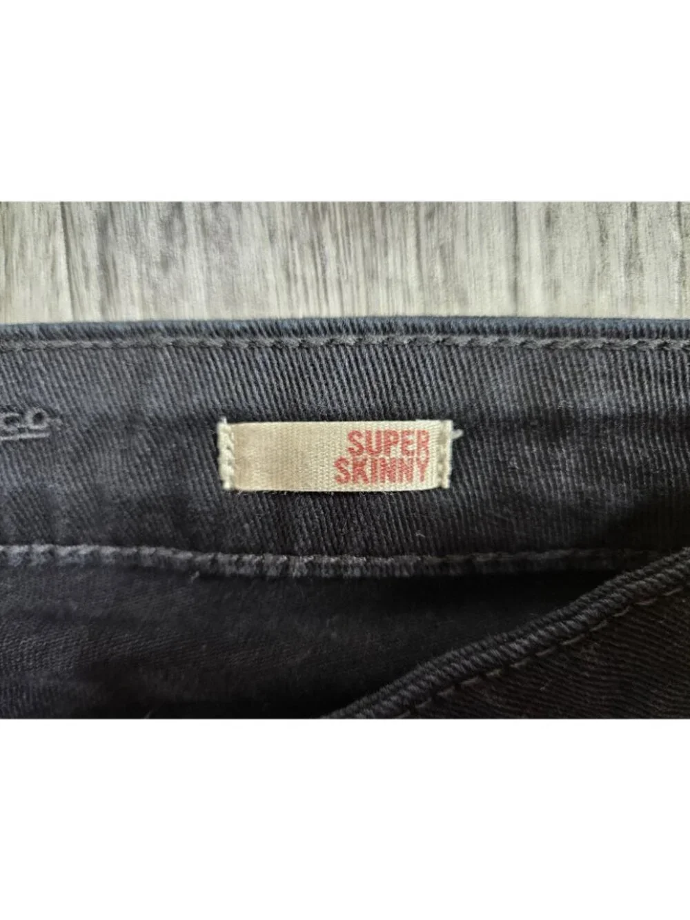 Arizona Jean Co Low Rise Super Skinny Jeans Juniors 5 Black‎ Stretch Denim